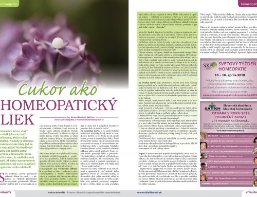 Cukor ako homeopatický liek
